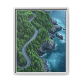 Coastal Serenity: Birdseye View of BC Highway - Premium Print