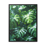 Floating Monstera Leaves - Serene Botanical Art Print