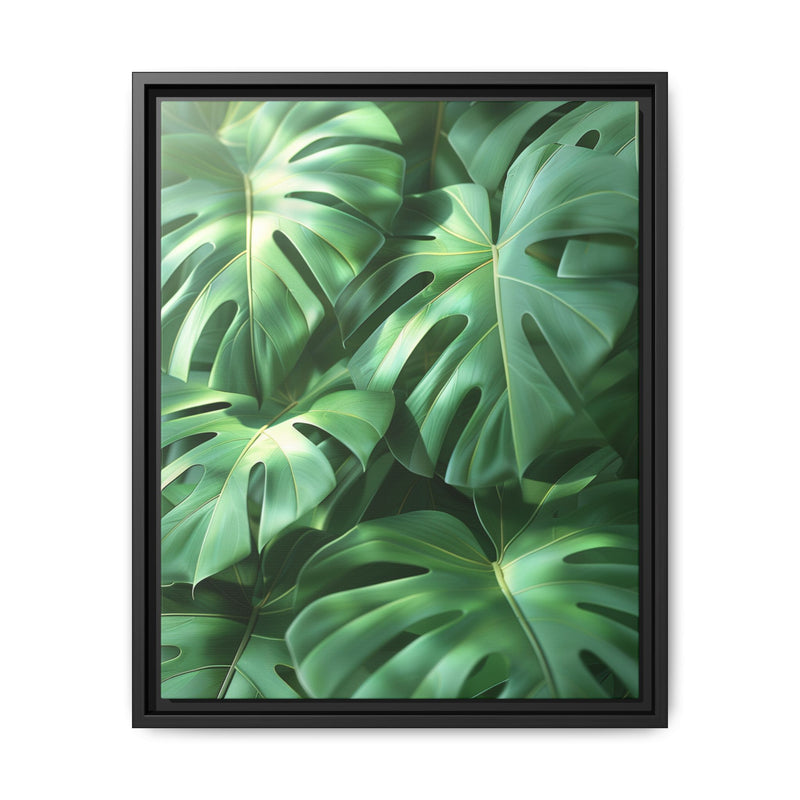 Serene Monstera Dreams - Overhead Leaves Art Print