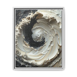 Yin-Yang Harmony: Abstract Impasto Swirl Fine Art Print