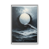 Monochrome Yin-Yang Swirl - High Contrast Abstract Art Print