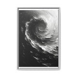 Abstract Swirls Art Print - Monochrome Brushwork on Museum Paper