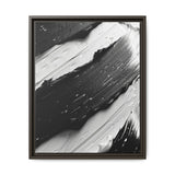 Abstract Swirls Art Print - Minimalist Black & White Brushwork