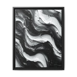 Monochrome Yin-Yang Swirls - Abstract Impasto Art Print