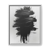 Dynamic Abstract Brush Strokes - Premium Black & White Art Print