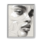 Japandi-Inspired One-Line Art Print - Monochrome Ink Elegance