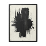 Abstract Elegance: Dynamic Black & White Brushstroke Art Print