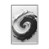 Monochrome Elegance: Abstract Brushwork Art Print
