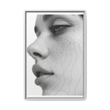 Japandi Minimalist One-Line Art - Ink Portrait & Hands Print