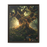 Enchanted Forest Whimsy: Mystic Oak & Fairy Lights Art Print