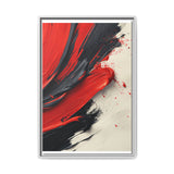 Chaotic Energy: Vivid Red & Black Abstract Art Print, 8K HD