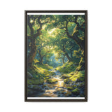 Enchanted Forest Whimsy: Ethereal Lights & Ancient Trees Art Print