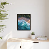 Golden Hour Serenity: Vibrant Tropical Beach Aerial View, Fine Art Print
