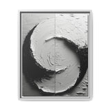 Yin-Yang Impasto Swirl - Abstract Monochrome Art Print