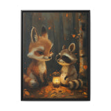 Enchanted Woodland Gathering - Autumn Lantern Art Print
