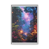Galactic Neon Forest: Ultra-Detailed 4K Space Anime Print