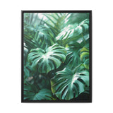 Floating Monstera Leaves - Serene Nature Art Print