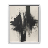 Abstract Zen Canvas - Bold Black Brush Strokes Fine Art Print