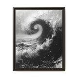 Monochrome Elegance: Swirls & Strokes Art Print on Museum Grade Paper