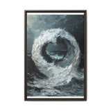 Yin-Yang Harmony - Abstract Black & White Impasto Art Print