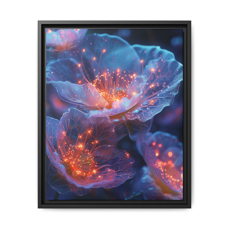 Galactic Blossom: Neon Space Nature - 4K Ultra HD Anime Art Print