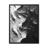 Yin-Yang Abstract Impasto Swirl - High Contrast Monochrome Art Print