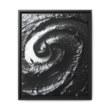 Monochrome Elegance: Abstract Swirl Art Print on Museum Paper