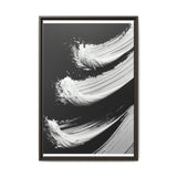 Abstract Swirls Art Print - Monochrome Brushwork Canvas