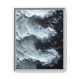 Yin-Yang Impasto Swirl - Modern Black & White Fine Art Print