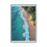 Golden Hour Serenity: Vibrant Tropical Beach Aerial Art Print