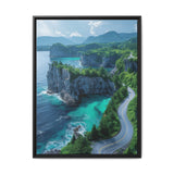 Coastal Serenity: Aerial BC Highway Exquisite Art Print