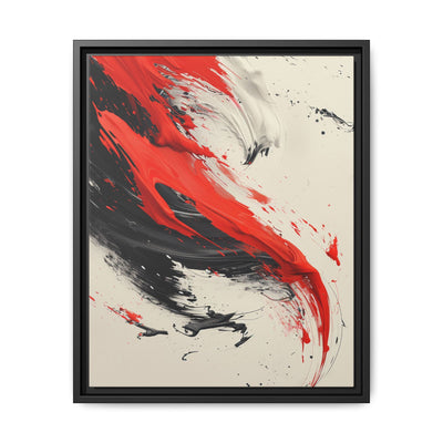 Vivid Red & Black Chaos Abstract Art - Premium 8K Print