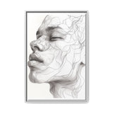Japandi-Inspired Minimalist One-Line Portrait Art Print