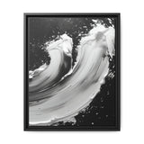 Monochrome Elegance: Abstract Brushwork Art Print