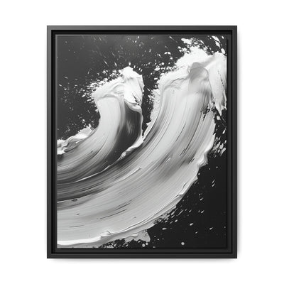 Monochrome Elegance: Abstract Brushwork Art Print