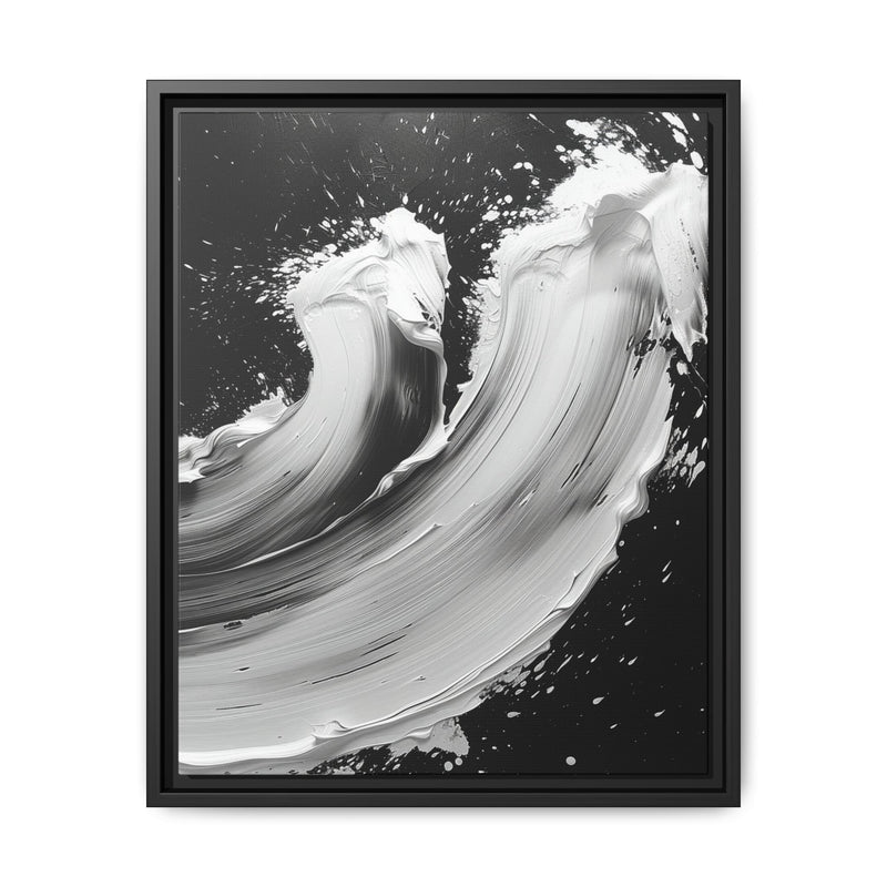 Monochrome Elegance: Abstract Brushwork Art Print