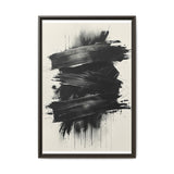 Dynamic Contrast: Bold Abstract Brush Strokes Fine Art Print