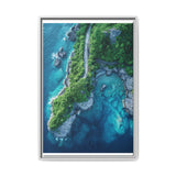 Coastal Serenity: Aerial View of BC's Majestic Highway - Wall Art