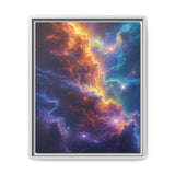 Neon Cosmos: Ethereal Space Nature Art Print on Museum Paper