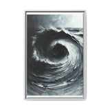 Monochrome Yin-Yang Swirl - Abstract High-Contrast Art Print