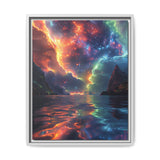 Galactic Visions: Neon Nebula & Cosmic Flora Art Print