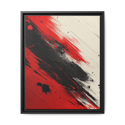 Abstract Chaos: Vivid Red & Black Brushstrokes - 8K Fine Art Print