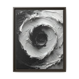 Monochrome Yin-Yang Impasto Swirl Art Print - Museum Grade