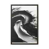 Monochrome Whirl: Abstract Brushstroke Art on Premium Paper
