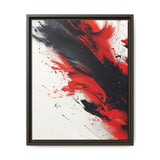 Vivid Red & Black Abstract Chaos - Modern Art Print 8K