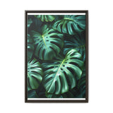 Monstera Elegance: Serene Floating Leaves Art Print