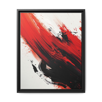 Abstract Fury - Vivid Red & Black Chaos Ink Art Print, 8K