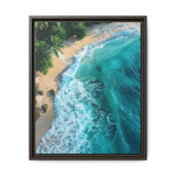 Tropical Serenity at Golden Hour - Vibrant Aerial Beach Print