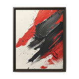 Abstract Red & Black Chaos - Vivid Ink Splatter Art Print
