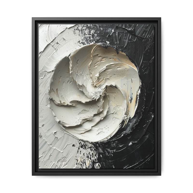 Yin-Yang Impasto Elegance - Modern Abstract Art Print